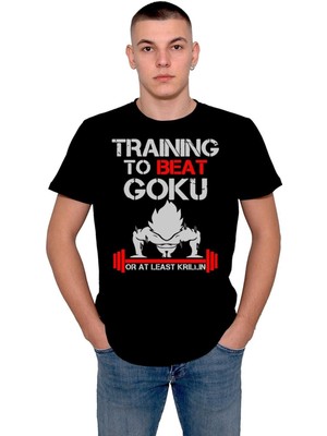 BUMETA Training To Beat Goku Gym Fitness Halter Tişört  T-Shirt