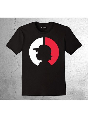 BUMETA Pokemon Ash Ketchum Kırmızı Top Tişört Çocuk T-Shirt