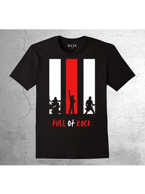 BUMETA Full Of Rock Rock'n Roll Metal Müzik Tişört Çocuk T-Shirt