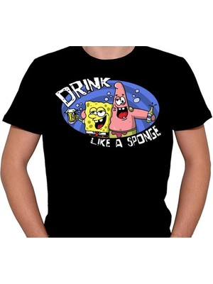 BUMETA Sünger Bob Patrick Beer Friend Drink Tişört  T-Shirt