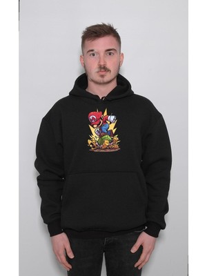 BUMETA Super Mario Game Ateri Winner Sweatshirt  Kapüşonlu Hoodie