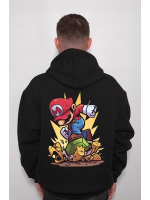 BUMETA Super Mario Game Ateri Winner Sweatshirt  Kapüşonlu Hoodie