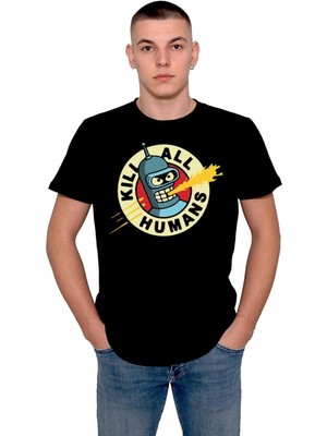 BUMETA Kill All Humans Kötü Insanlar Tişört  T-Shirt
