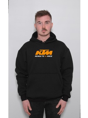 BUMETA Ktm Race To Ready Motorsiklet Süpermotor Logo2 Ön Sweatshirt  Kapüşonlu Hoodie