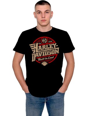 BUMETA Harley Davidson Motorcycle Orange Bar Tişört  T-Shirt