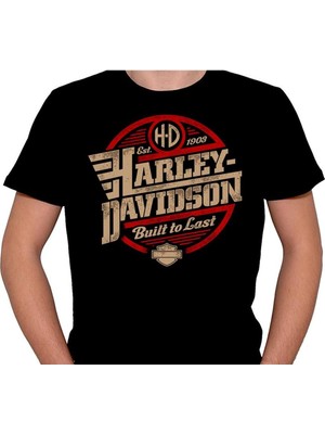 BUMETA Harley Davidson Motorcycle Orange Bar Tişört  T-Shirt