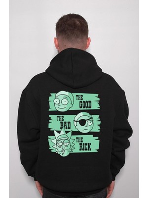 BUMETA Rick And Morty Good Bad Rick Iyi Kötü Rick Sweatshirt  Kapüşonlu Hoodie