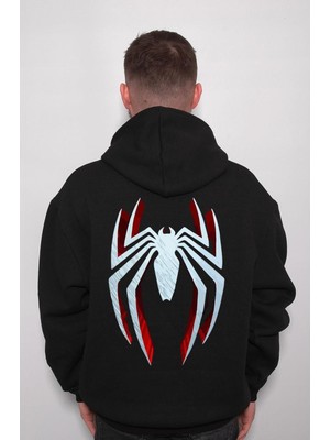 BUMETA Spiderman Örümcek Adam Logo Sweatshirt  Kapüşonlu Hoodie