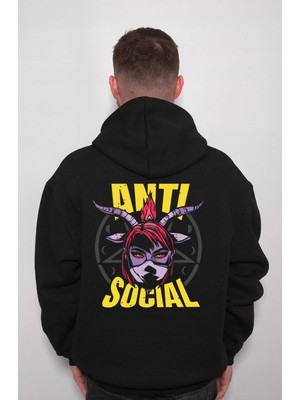 BUMETA Anti Social Social Club Anti Sosyal Grup Sweatshirt  Kapüşonlu Hoodie