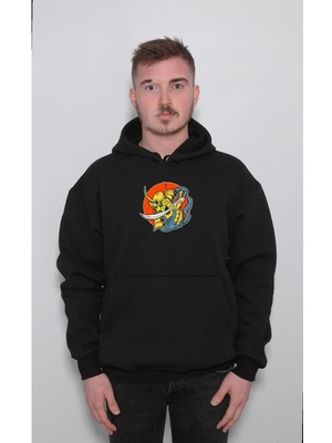 BUMETA Savaşçı Warior Japan Japanese Sweatshirt  Kapüşonlu Hoodie