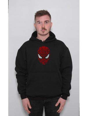 BUMETA Spiderman Örümcek Adam Mask Sweatshirt  Kapüşonlu Hoodie