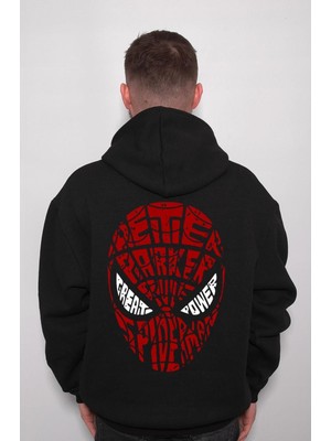 BUMETA Spiderman Örümcek Adam Mask Sweatshirt  Kapüşonlu Hoodie