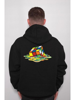 BUMETA Rubik Zeka Küpü Kombinasyon Sweatshirt  Kapüşonlu Hoodie