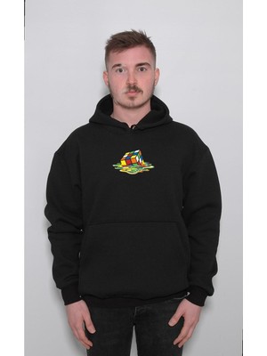 BUMETA Rubik Zeka Küpü Kombinasyon Sweatshirt  Kapüşonlu Hoodie