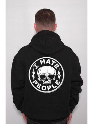 BUMETA I Hate People Insanlardan Nefret Ediyorum Sweatshirt  Kapüşonlu Hoodie