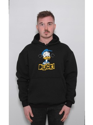 BUMETA Duffy Duck Sinirli Ördek Çizgi Dizi Sweatshirt  Kapüşonlu Hoodie