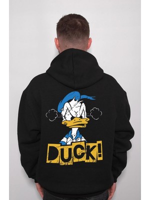 BUMETA Duffy Duck Sinirli Ördek Çizgi Dizi Sweatshirt  Kapüşonlu Hoodie