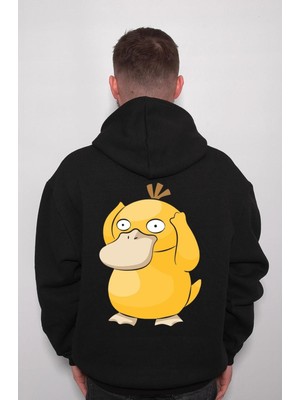 BUMETA Psyduck Pokemon Ördek Sweatshirt  Kapüşonlu Hoodie