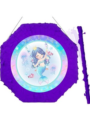 Parti Dükkanım Deniz Kızı Little Pinyata 42 cm + Sopası