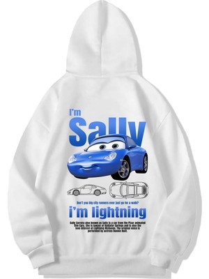 Brz Collection  Oversize I'm Sally Hoodie Beyaz