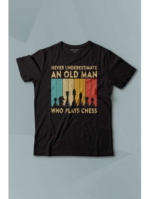 Kendim Seçtim Chess Satranç Retro Vintage Kısa Kollu Baskılı T-Shirt Çocuk Tişört