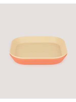 Let's Be Child 2'li Kare Tabak Peach-Vanillia