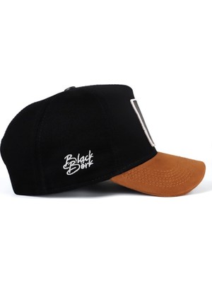 Black Börk Blackbörk V1 Baseball You Can't Stop Me - 2 Kod Logolu Unisex Siyah-Camel Siperli Şapka (Cap)