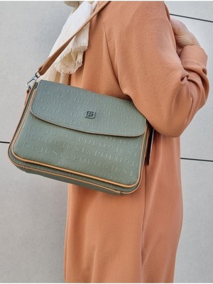 Just Polo Kadın Iki Askılı 6 Bölmeli Omuz ve Çapraz Çantası JP4063TM JP4063TM Yeşil