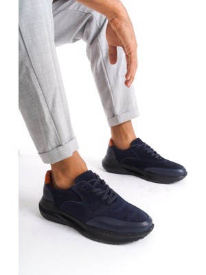 Mubiano Hakiki Deri MBKRY301-LCV Erkek Lacivert Sneaker & Spor Ayakkabı