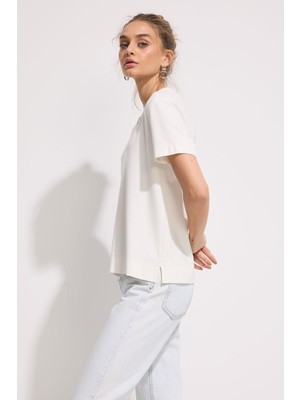 Babokah V Yaka Premium Dökümlü T-Shirt