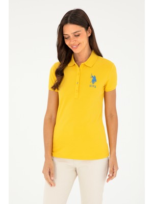 U.S. Polo Assn. Kadın Sarı Basic Polo Yaka Tişört 50280063-VR043