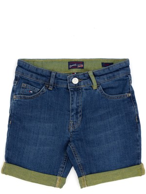 U.S. Polo Assn. Erkek Çocuk Mavi Jean Şort 50285413-DN0022