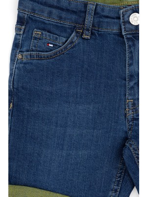 U.S. Polo Assn. Erkek Çocuk Mavi Jean Şort 50285413-DN0022