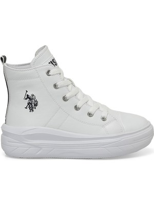 U.S. Polo Assn. Clementıne Pu Jr 4Pr Beyaz Kız Çocuk High Sneaker