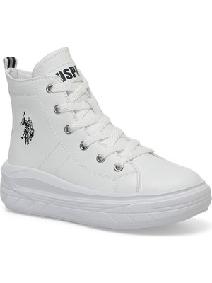 U.S. Polo Assn. Clementıne Pu Jr 4Pr Beyaz Kız Çocuk High Sneaker