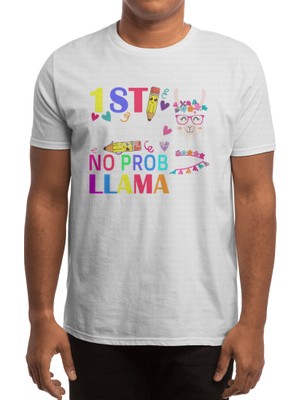 Fizello 1st Grade No Prob-Llama Teacher Student First Day Of School Spor T-Shirt