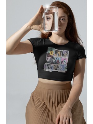 Fuddy Moda The Eras Tour Yazılı Crop Top, Taylor Swift Baskılı Crop Bluz