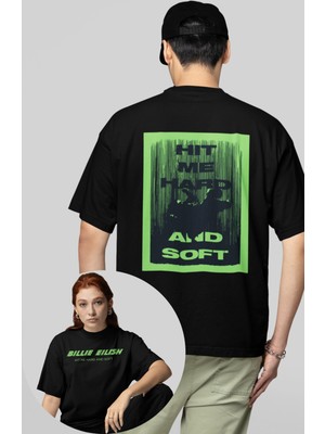 Fuddy Moda Oversize Billie Eilish Albüm Kapağı Sırt Baskılı Unisex T-Shirt
