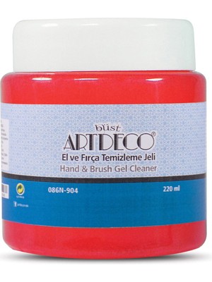 Artdeco 220 ml El ve Fırça Temizleme Jeli Yağlı Boya ve Mürekkep Lekeleri İçin Özel Formül