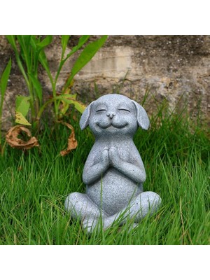 Xiangshan Avlu Bahçe Süsleri Meditasyon Köpek Heykeli Reçine Dekorasyon (Yurt Dışından)