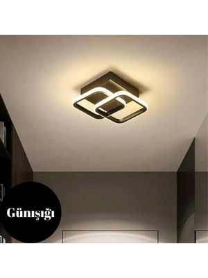 Elektroyou Tokyo Siyah Kare Günışığı Ledli Avize