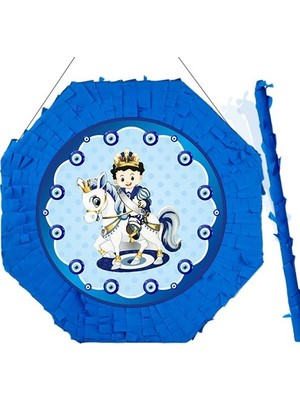 Parti Dükkanım Sünnet Nazar Boncuklu Pinyata 42 cm + Sopası
