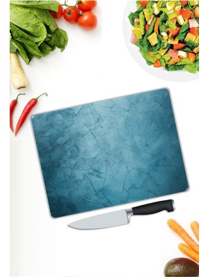 BD Digital Kristal Mermer Görünümlü Cam Kesme Tahtası  25 x 35 cm
