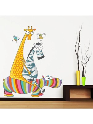 Kt Grup Komik Arkadaşlar Çocuk Odası 100 Parça Duvar Sticker Seti