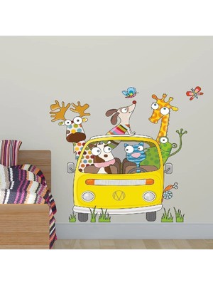 Kt Grup Komik Yolculuk Çocuk Odası 100 Parça Duvar Sticker Seti