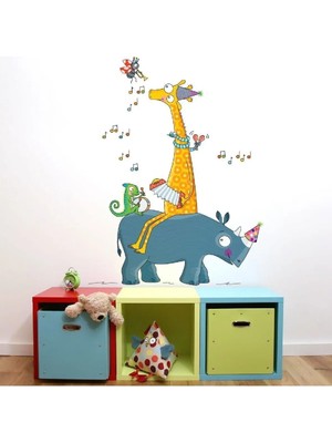 Kt Grup Komik Müzisyen Çocuk Odası 100 Parça Duvar Sticker Seti