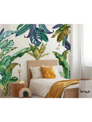 Kt Grup Tropikal Muz Yaprakları Mega Boy 100 Parça Duvar Sticker Seti