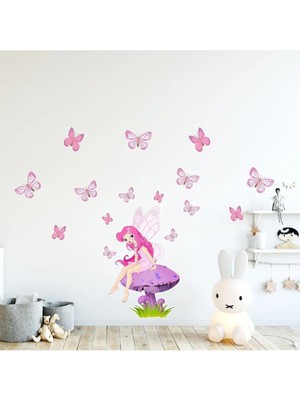 Kt Grup Kelebekler ve Peri Çocuk Odası 100 Parça Sticker Seti