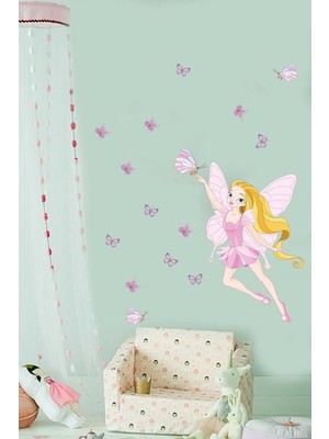 Kt Grup Güzellik Perisi Çocuk Odası 100 Parça Duvar Sticker Seti