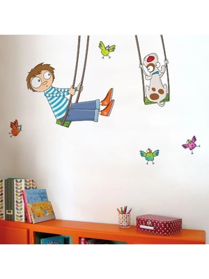 Kt Grup Parkta Eğlence Çocuk Odası 100 Parça Duvar Sticker Seti